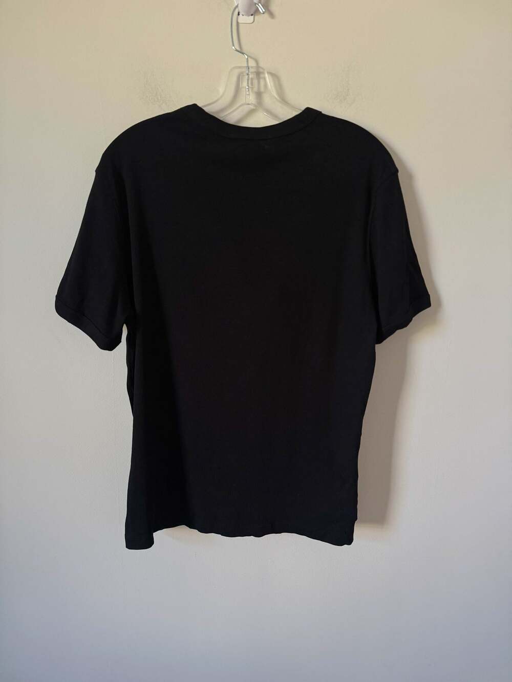 COS Black Ribbed Cotton Stretch Slim Fit Short Sleeve T-Shirt Tee Top XL NEW